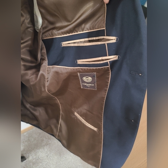 NWT Caravelli 36962 Navy Notched Suit Jacket Blazer - Picture 5 of 5